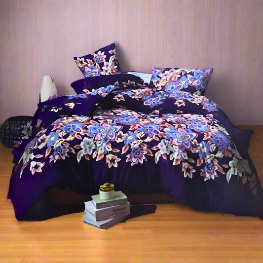Blue Bloom Bed Sheet
