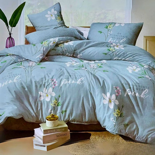 Brushstroke Blooms Bed Sheet